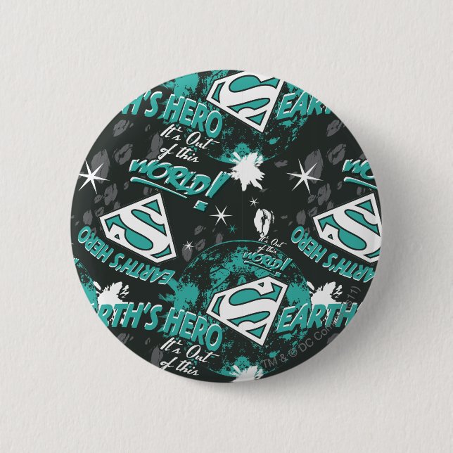 Turquoise - Earth's Hero 6 Cm Round Badge (Front)