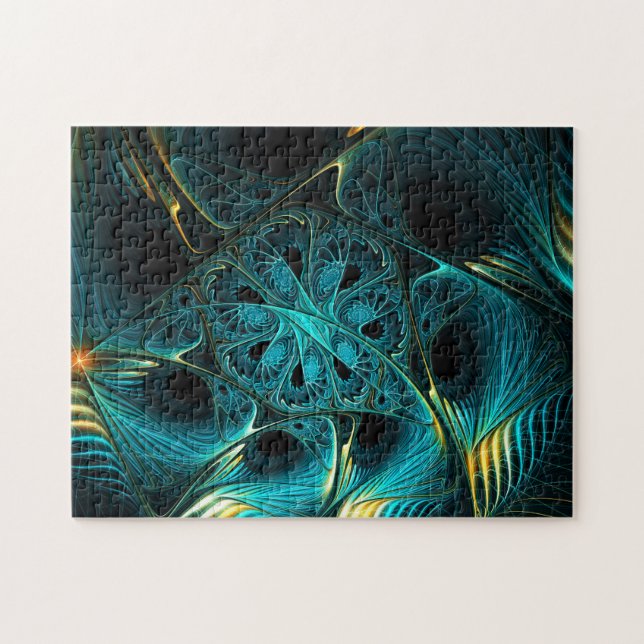 Turquoise Electric Jigsaw Puzzle (Horizontal)