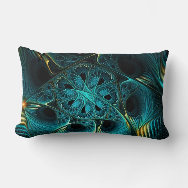 Turquoise Electric Lumbar Cushion (Front)
