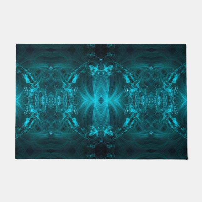 Turquoise Elegance Door Mat (Front)