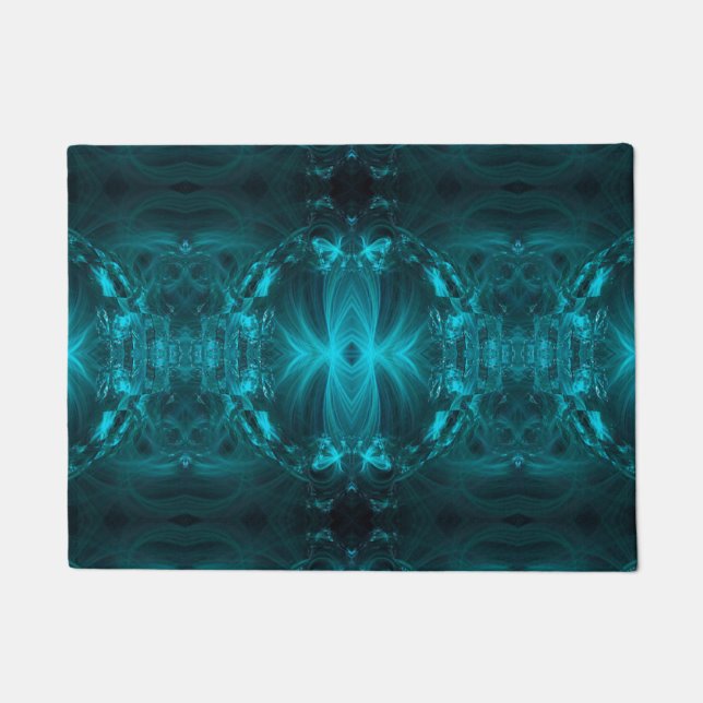 Turquoise Elegance Door Mat (Front)