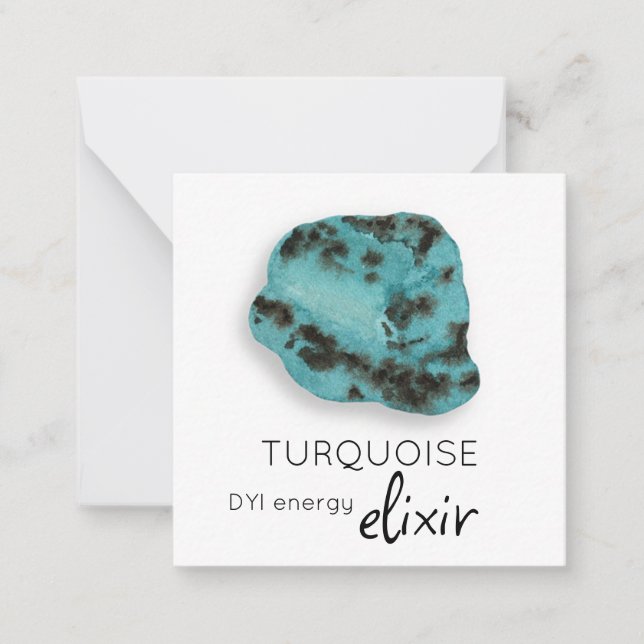 *~* TURQUOISE Elixir crystal AP64 Flat Note Card (Front)
