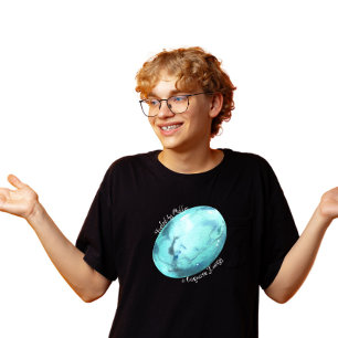 Turquoise Energy December Birthday T-Shirt
