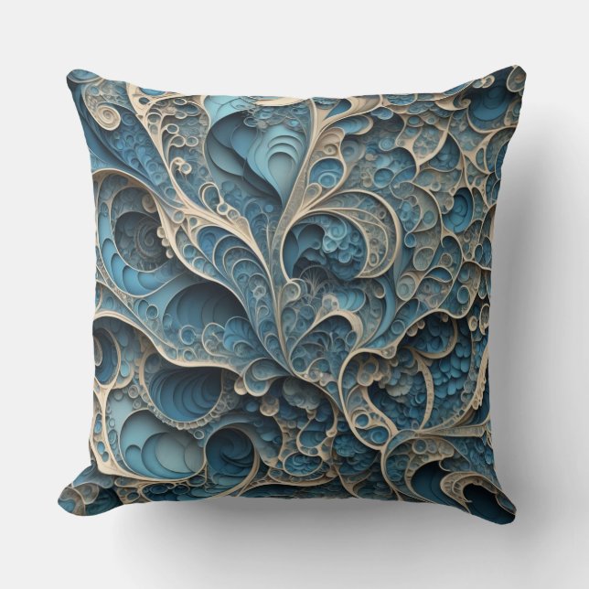 Turquoise Filigree Cushion (Front)