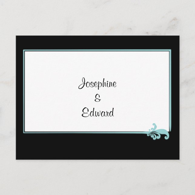 Turquoise Fleur de lis Postcard (Front)