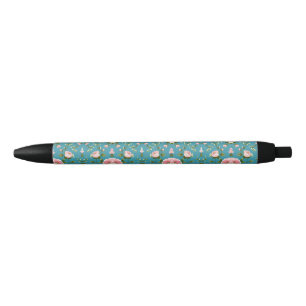 Turquoise Floral Pen – Elegant for School & Office