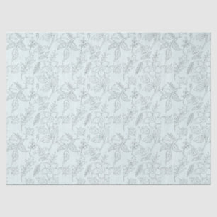 Turquoise Floral Series Design 6 Tissue Paper