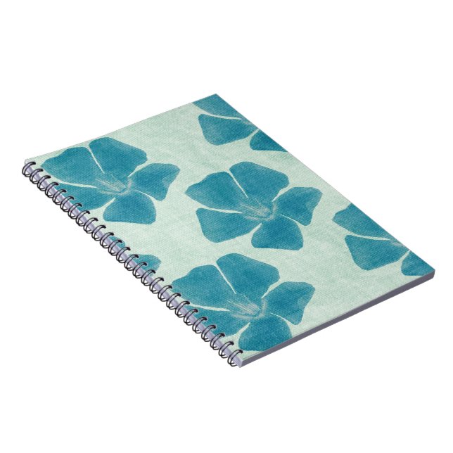 Turquoise Flowers Notebook (Right Side)