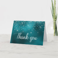 Turquoise Foil Ombre Faux Glitter 40th Birthday