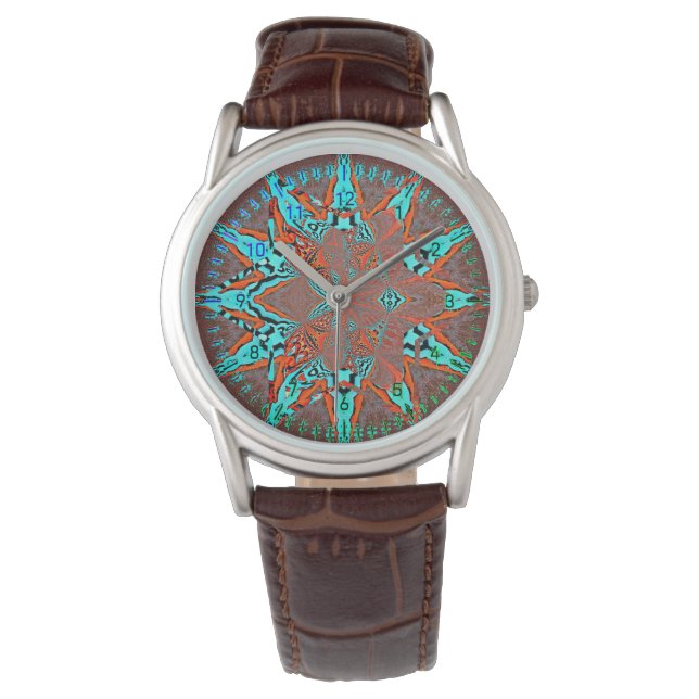 Turquoise Fractal Star of Future Watch (Front)