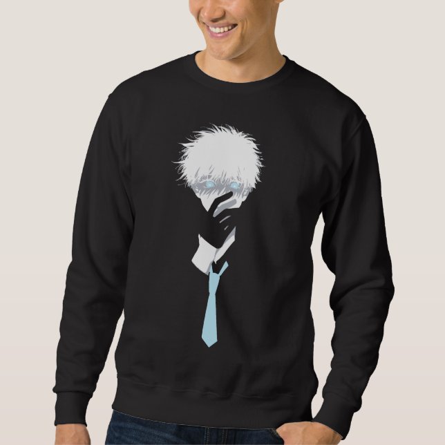 Turquoise Gaze: Anime Design Sweatshirt (Front)