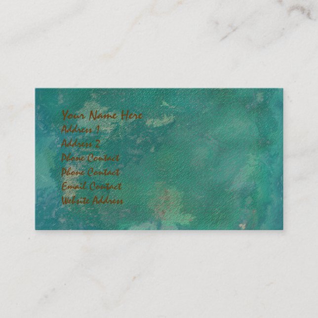 Turquoise Gem Business Card (Front)