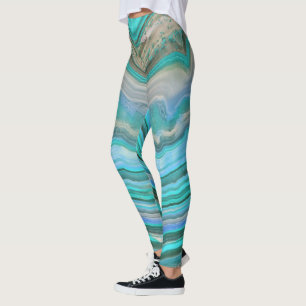 turquoise gem leggings
