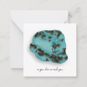 *~* TURQUOISE Gemstone AP64 Flat Note Card