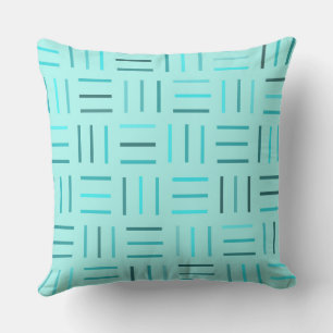 Turquoise Geometric Cushion