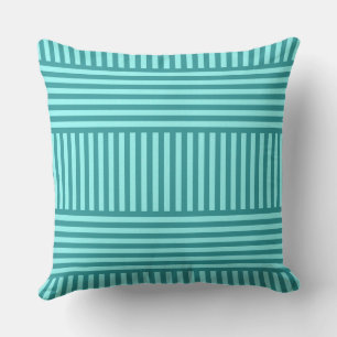 Turquoise Geometric Cushion