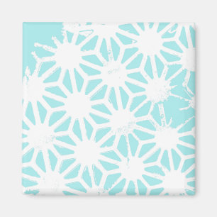Turquoise geometric pattern magnet