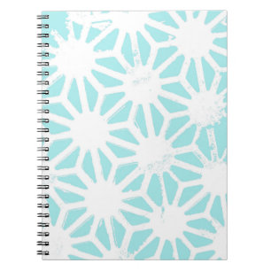 Turquoise geometric pattern notebook