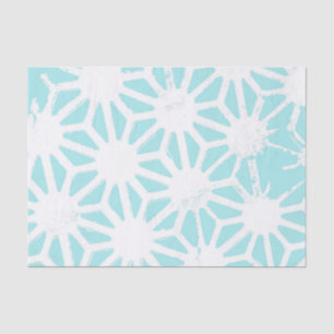 Turquoise geometric pattern tissue paper