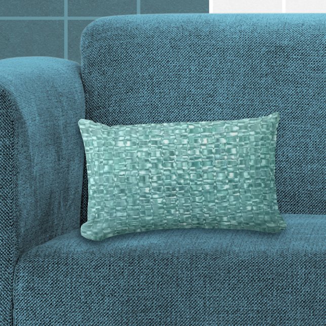 Turquoise Glass Throw Pillow (Creator Uploaded)