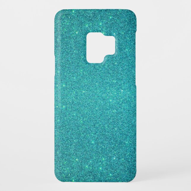 Turquoise glitter Case-Mate samsung galaxy case (Back)