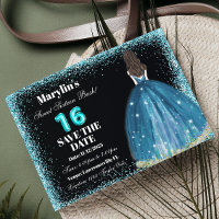Turquoise Glitter Princess Extravaganza Ballgown