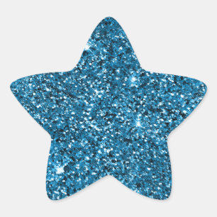 Turquoise Glitter             Star Sticker