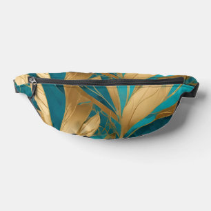 Turquoise Gold Boho Leaves Popular Collection Bum Bags