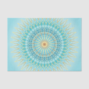 Turquoise Gold Boho Mandala Tissue Paper