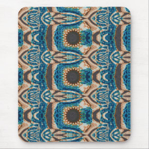Turquoise Gold Sun Southwestern Art Mouse Pad