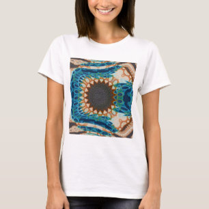 Turquoise Gold Sun Southwestern Art T-Shirt
