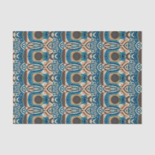 Turquoise Gold Sun Southwestern Art Tissue Paper