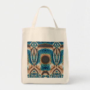 Turquoise Gold Sun Southwestern Art Tote Bag