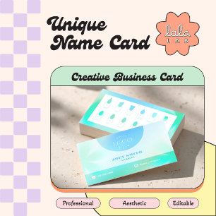 Turquoise Gradient Card for Nail Techs & Salons