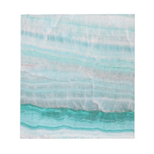 Turquoise Granite Stone Layered Wave Print Notepad
