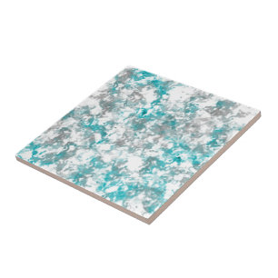Turquoise gray and white marble texture tile