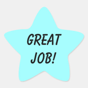 turquoise great job stickers