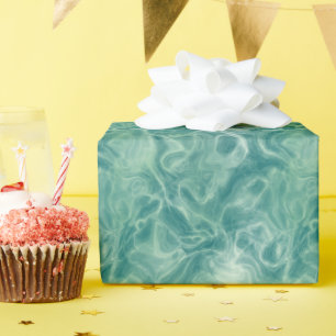 Turquoise Green Abstract Wrapping Paper