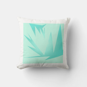 Turquoise Green Blue Abstract Art Cushion