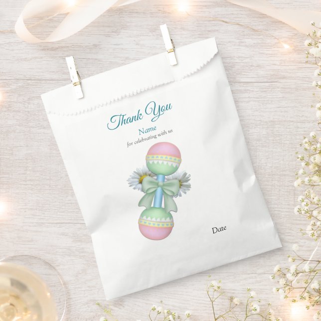 Turquoise Green Blue  Favour Bags (Clipped)