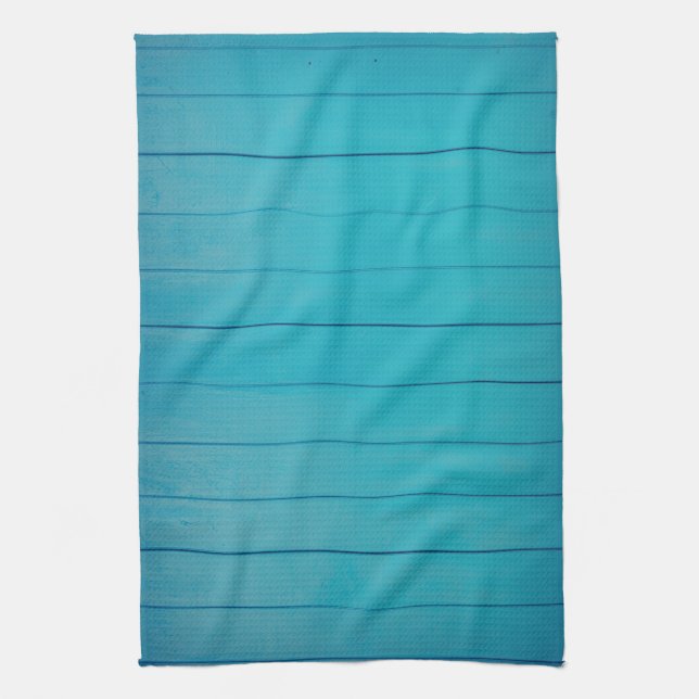 Turquoise green textured painted wall pattern tea towel (Vertical)