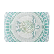 Turquoise Green Turtle Mandala Coastal Maritime