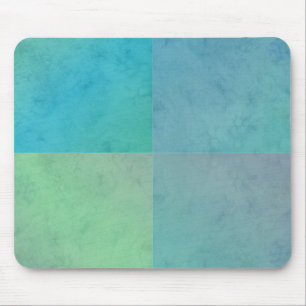Turquoise Green Watercolor Geometric Pattern Art Mouse Pad