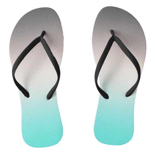 Turquoise grey Ombre Jandals (Footbed)