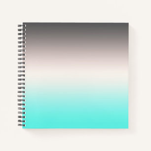 Turquoise grey Ombre Notebook
