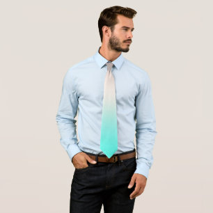 Turquoise grey Ombre Tie
