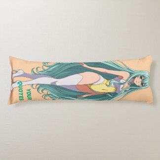 Turquoise Hair Anime Girl Body Cushion