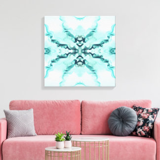 Turquoise Harmony – Artistic Duvet Cover Canvas Print