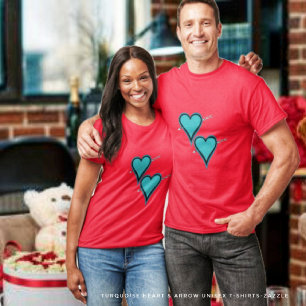 Turquoise Heart & Arrow T-Shirt