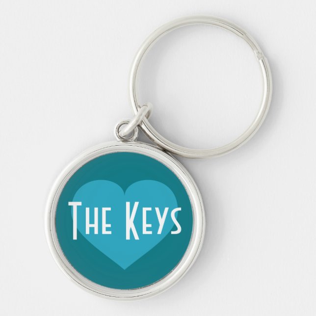 Turquoise Heart Key Ring (Front)